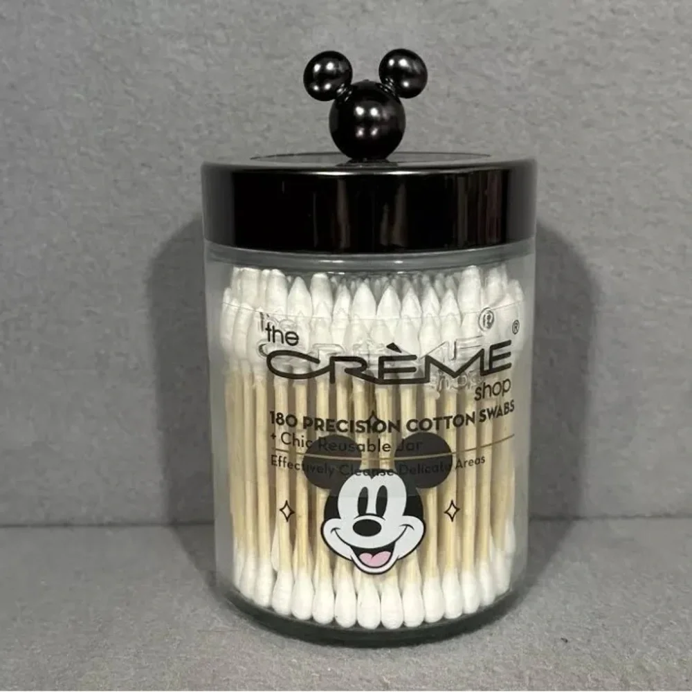 The Crème Shop x Disney Mickey Mouse Cotton Swab Jar NIB Sealed